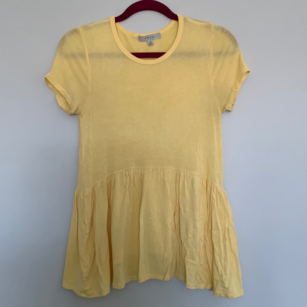Yellow peplum top